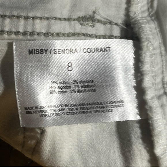 Nine West Women’s Green Camouflage Gramercy Skinny Crop Jeans Size 8 - Picture 7 of 11